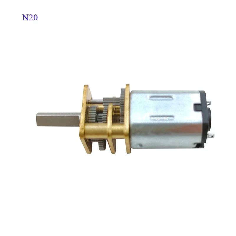 DC 3V/6V/12V N20 N30 Mini Metal Gear Motor Straight Output Shaft 15-1000RPM Slow Speed High Torque Worm All Metal Gearbox Motor