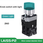 22MM Knob Switch Button LED Light Rotary Switch Momentary Latching 2/3 Position ON/OFF Power Switch 6V12V24V220V380V110V TURN