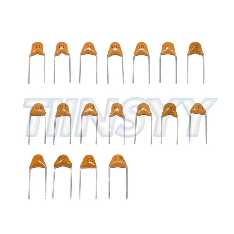 180PCS 18values*10pcs 20PF-1UF 50V Capacitance Assorted DIY Set Monolithic Ceramic Capacitor Kit