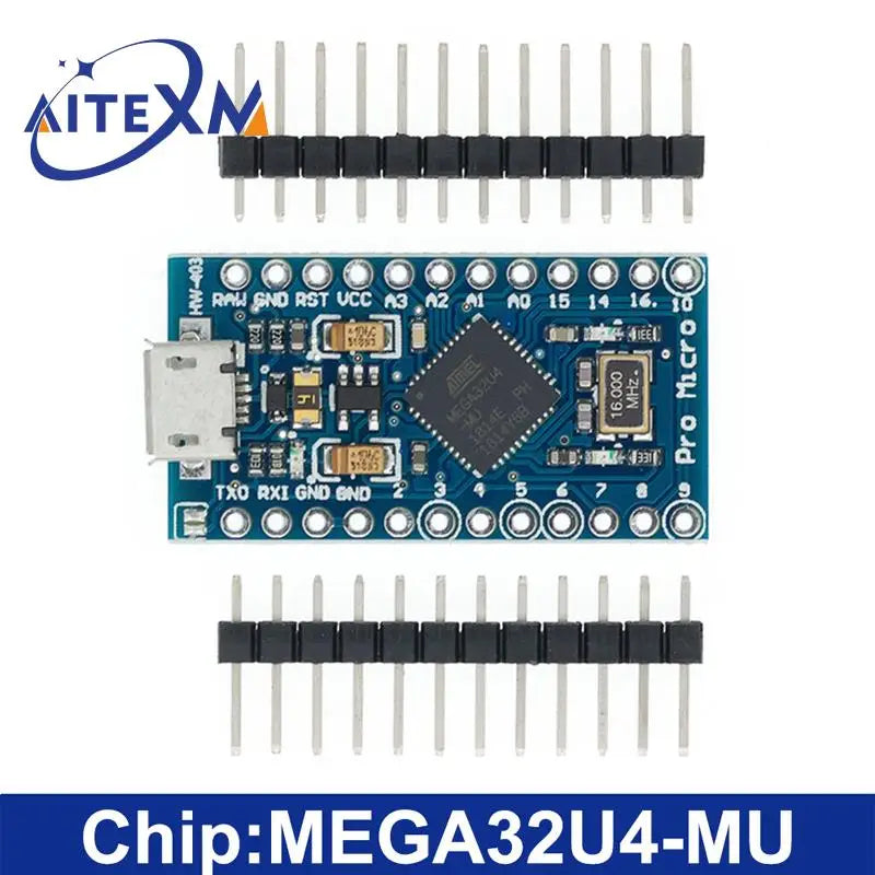 Pro Micro MICRO/TYPE-C USB ATMEGA32U4 Module 5V 16MHz Board For Arduino 32U4