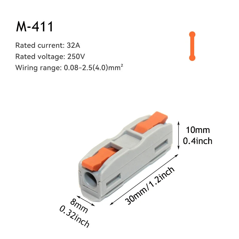 10/50pcs Quick Wire Connector Universal Compact Wiring Splicing Conector  Electrical Push In Lighting Terminal Block Connector