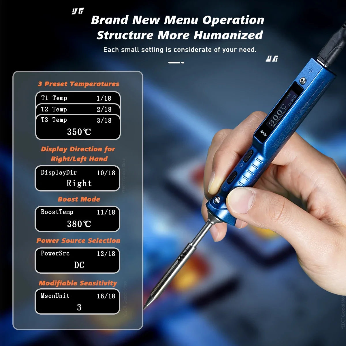 Original TS101 Soldering Iron 90W Mini Thermostat LCD Displays TS100 TS 101 Soldering Iron with PD Plug Tip Set Miniware