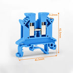 10/100pcs 7 Colors DIN Rail UK2.5B Terminal Block Clamp Connector 800V 32A UK-2.5N 2.5mm Square Universal Screw Connectors