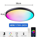 TUYA Intelligent LED Ceiling Light RGB Remote Dimming WiFi Bluetooth Decorative Light Living Room Bedroom Indoor Home Light