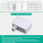 ELM110/112/116 Micro Differential Pressure Transmitter Air Pressure Transmitter Pressure Sensor 100-1000Pa