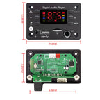 DC 5V 12V Audio Player Bluetooth 5.0 MP3 Decoder Board Hands-free Car Microphone USB TF FM Radio MP3 Music Player Speaker