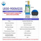 SX1262 LoRa Module Developer SET DX-LR30 430~470MHz 868~915Mhz 22dBm 8km Range 5V UART GPIO ISM Band LoRa RF Module