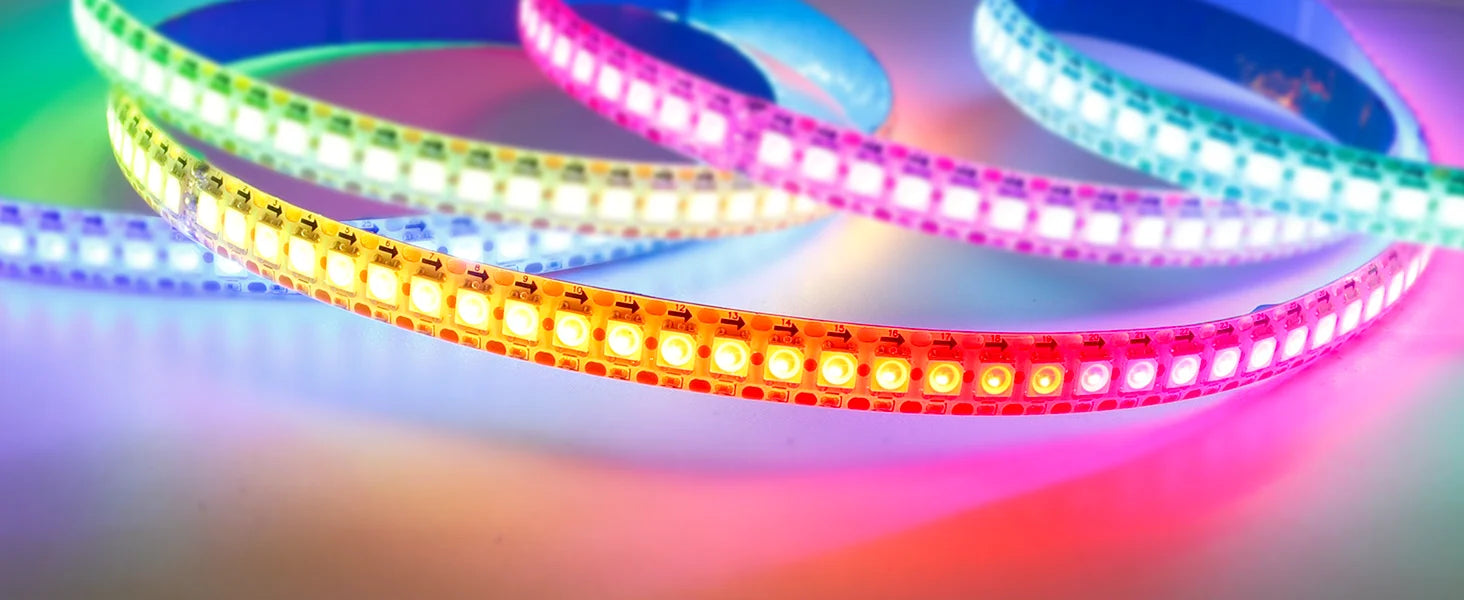 WS2812B DC5V Individually Addressable Led Strip 30/60/74/96/144leds/m WS2812 5050 RGBIC Smart Pixels Led Light IP30/65/67 DC5V