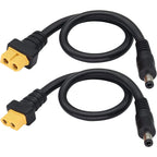 2pack XT60 Connector to DC 5.5X 2.5mm Male Power Jack Adapter Cable for TS100 Soldering Iron,FPV Monitor Power,Drone Power Cord
