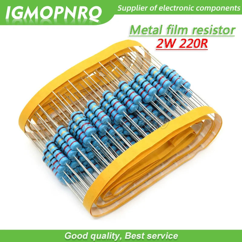 20pcs 220 ohm 2W 220R Metal film resistor 2W resistance IGMOPNRQ
