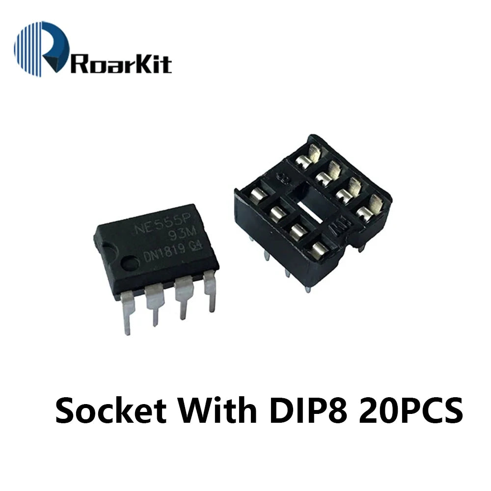 10/20/30PCS New NE555 NE555P NE555N 555 Timers DIP-8 8 Pin DIP Sockets /SOP-8 SMD NE555DR IC