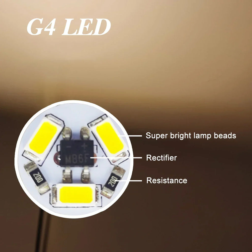 5pack LED G4 Round Range Hood Bulb 12v SMD5730 3Leds Boat Light Bulb Lamp Replace Halogen Lighting Lights Spotlight