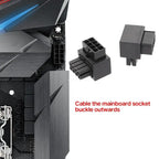 Mainboard CPU 8Pin Female to Male Power Connector Adapter 8Pin 90Degree Steering Dropship