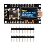 NodeMCU ESP8266 Development Board with 0.96‘’ OLED Display,CH-340,ESP-12E WiFi Module,Micro USB for ArduinoMicropython ESP8266