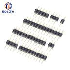 2.54MM Pitch Single Row Male SMD Straight Needle Round Hole Pin Header Copper Foot 1*2p 3p 4p 5p 6p 7p 8p 10p 40pin Connector