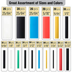 328/127/580PCS Heat Shrink Tubing Kit 2:1 Shrinkable Wire Shrinking Wrap Tubing Wire Connect Cover Protection with Hot Air Gun