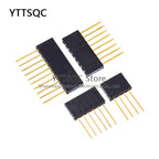 10pcs 2.54mm 1x2/3/4/5/6/8/10/12/15/16/20/40 Pin Single row Straight FEMALE Stackable 11mm Long Legs Header For Arduino Shield