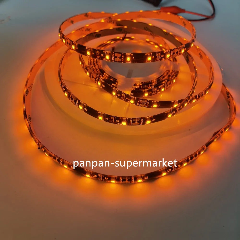 LED Strip Light 600nm True Orange SMD 5050 3528 Strip Ribbon Diode Tape Rope Lights 1m/5m 12V Flexible Strip String Lamp