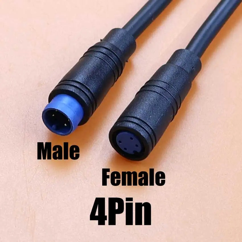M6 M8 Waterproof Wire 2/3/4/5 Pin Core 6mm 8mm Male Female Connector Julet Sensor Electric Bicycle Butt Joint Plug DIY Cable
