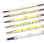 COB Led Strip Connector Light Strip Wire Connectors 2 3 4 Pin L-shaped For 5 8 10mm Width PCB Single Color RGB CCT Strip