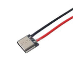 2/5/10pcs USB-C High Current Charging Socket With Rubber Ring 2Pin 4Pin Straight ear Side Ear Type C Waterproof Female Connector