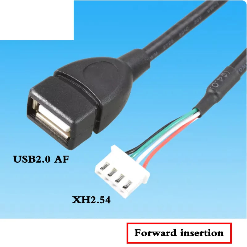 USB 2.0 to PH2.0/XH2.54/mx1.25 Data Cable, 4-Pin PH2.0 Pin to USB 2.0 Connection Cable, Small Motherboard USB Pin