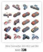 Mini Wire Electrical Connector Boxed 222 LED Strip Lighting Quick Connectors Universal Compact Conductor Push-in Terminal Blocks