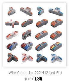 Mini Wire Electrical Connector Boxed 222 LED Strip Lighting Quick Connectors Universal Compact Conductor Push-in Terminal Blocks