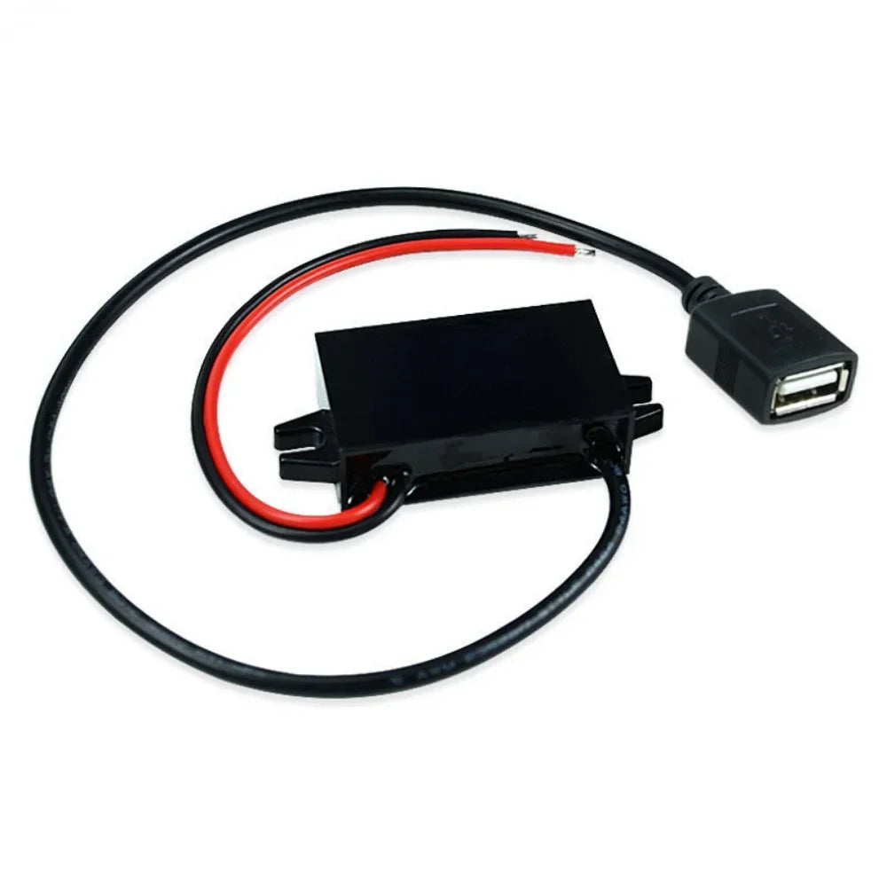 12V 24V 36V 48V 60V 72V Buck to 5V 3A USB Step Down Power Converter Car Auto Phone Motorcycle Charger Adapter 11V-90V