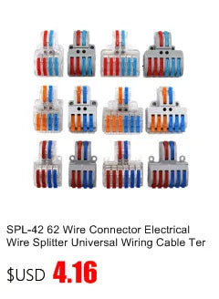 Wire Connector 252 253 254 255 Mini Quick Conectors Universal Compact Wiring Conductor Push-in Terminal Block LED Conector