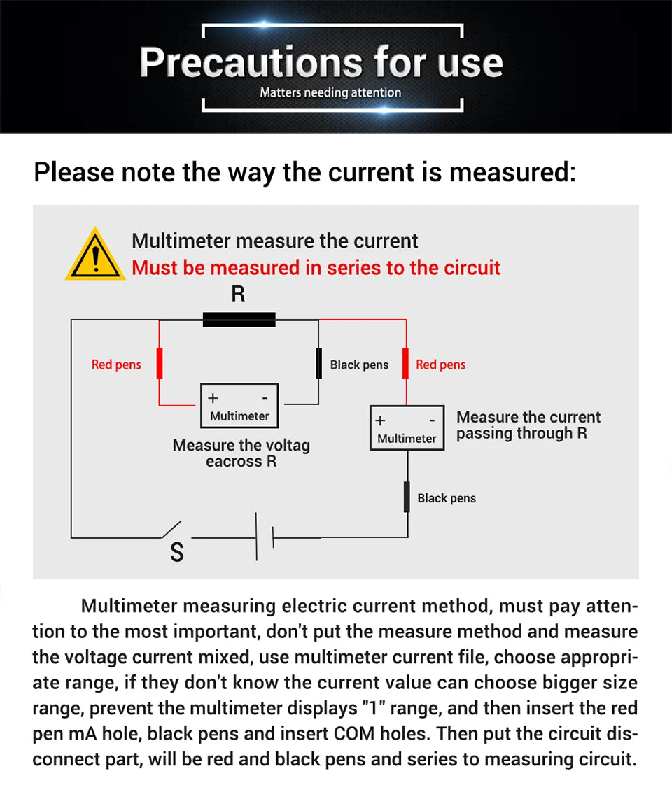 Digital Multimeter 1999 Counts 600V AC/DC Voltage Temp Test for Car Repair ANENG AN8205C Blue Backlight hFE Triode DIY Test Tool