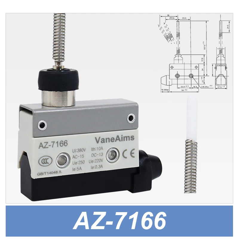 Waterproof AZ Micro Limit switch 10A 250V AZ-7312 AZ-7311 AZ-7121 AZ-7120 Small Roller Lever Travel Switch without fixation