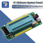 51 AVR Mcu STC Minimum System Board Learning Development STC89C52 AT89S52 40P Locking Seat Module Microcontroller Programmer