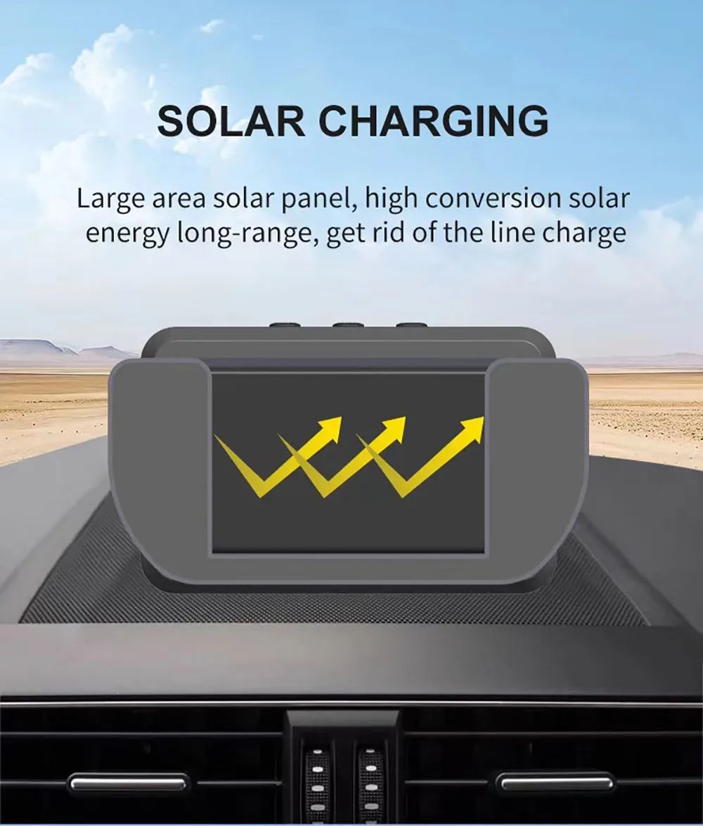 Smart Solar Power TPMS Car Tire Pressure Monitoring System Alarm Tyre Air Pressure Meter Gauge Temperature Warning 4 Sensors