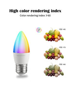 1-10PCS LED Intelligent RGBW Bulb GU10 E27 E14 24 Key Infrared Remote Control AC110V 230V 6W 10W Color Plus White Light Dimming