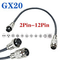 3Pin GX20 Male to Female Docking Aviation Plug with Wire 4/5/6/7/8/9/10/11/12Pin Extension Line M20 Revolving Female Power Cord