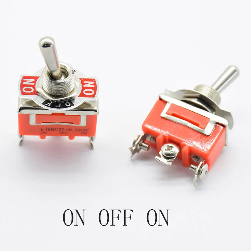 1PC  Car Metal SPDT SPST P0.05 15A 250V Terminal Stainless Steel Waterproof  12V Heavy Duty ON OFF ON ON Toggle Flick Switch