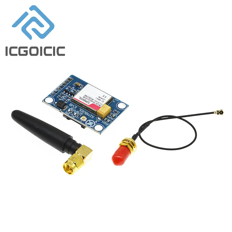 SIM800L V2.0 5V Wireless GSM GPRS MODULE Quad-Band W / Antenna Cable Cap