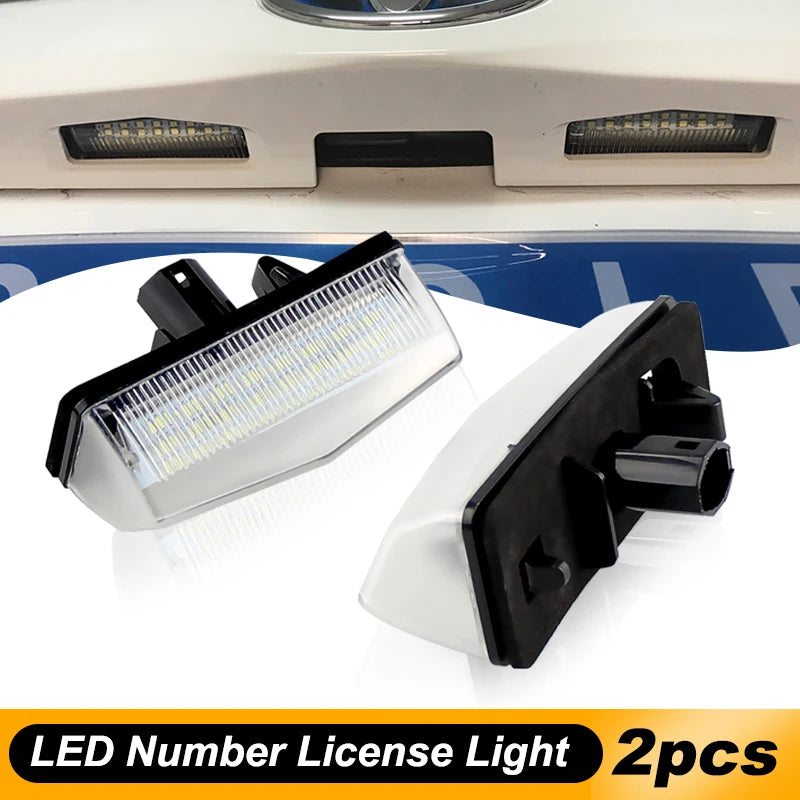 For Toyota Prius XW20 XW30 Prius Plus/V Venza Matrix RAV4 For Lexus CT200h Scion tC White Led License Plate Lights 81270-53011