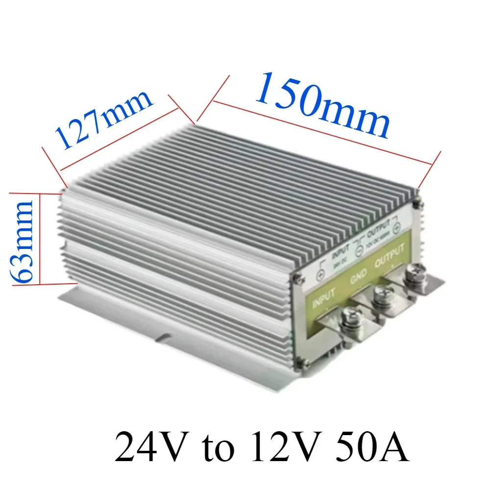 24V to 12V 3A -60A Reliable DC to DC Converter Step Down Voltage Regulator 24 Volt to 12 Volt Buck Supply Module for Cars Solar