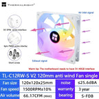 Thermalright TL-C12C 3 in 1 120mm Cooling Fan 5V ARGB gamer Adjust Speed Cooler argb Adjustable computer Case Fan ventilador