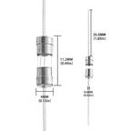 100PCS/lot 3.6x10mm 1A 1.5A 10A AMP Glass Fuse with Leads Axial Leaded Fuse Tube for PCB Circuit Board Electronics Protection