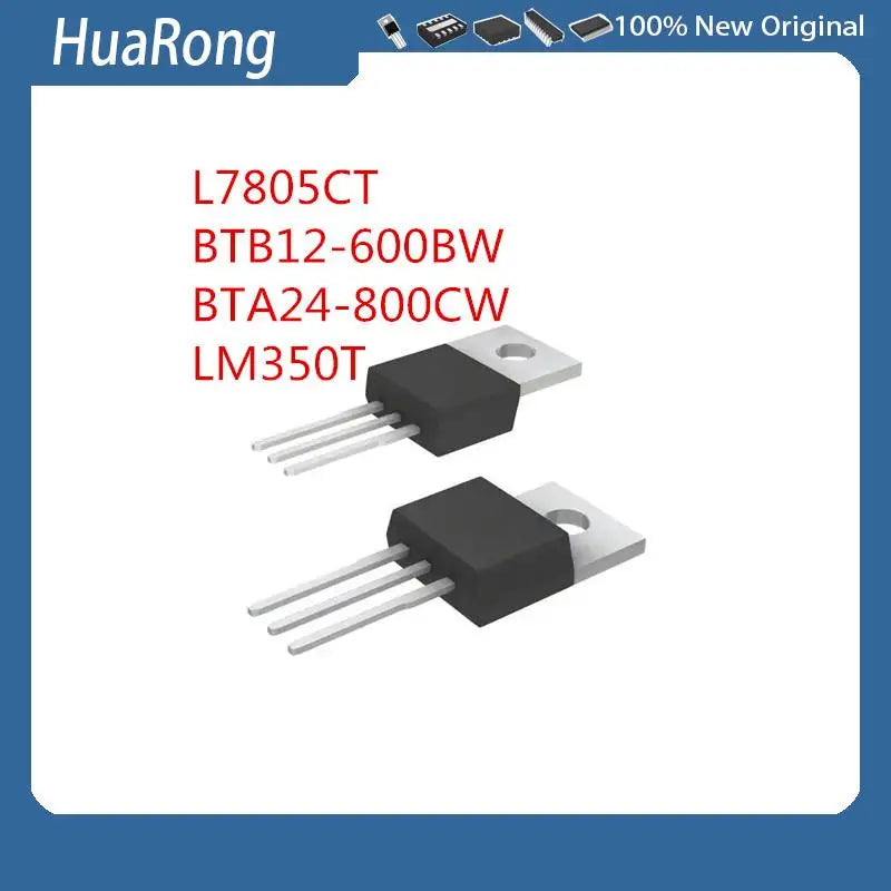 50PCS/LOT   L7805CT  LM7805  5V 1.5A  REG  BTB12-600BW  BTB12-600BWRG  600V BTA24-800CW  BTA24-800CWRG 800V  LM350T  REG  TO-220