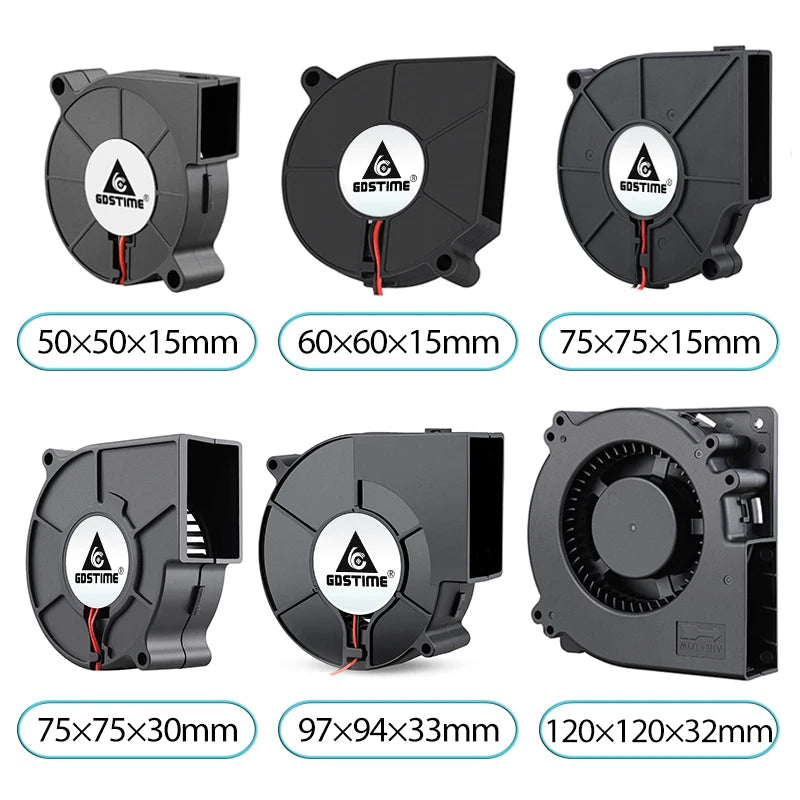 GDSTIME Dual 40mm 50mm 60mm 80mm 92mm 120mm 140mm DC 5V Powered USB Fans with 2 in 1 USB Cable for AV Receiver DVR Cooling
