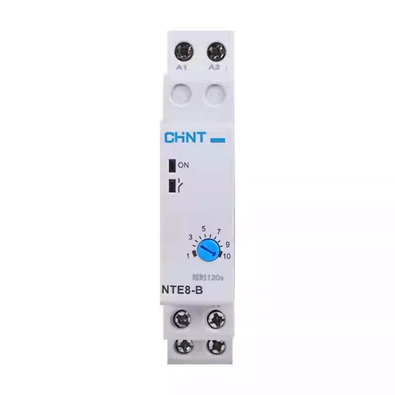 CHINT NTE8 Series Time Delay Relay Control Off Power On Delay NTE8-A NTE8-B 10S 120S 480S AC220V DC24V Din Rail Digital Timer