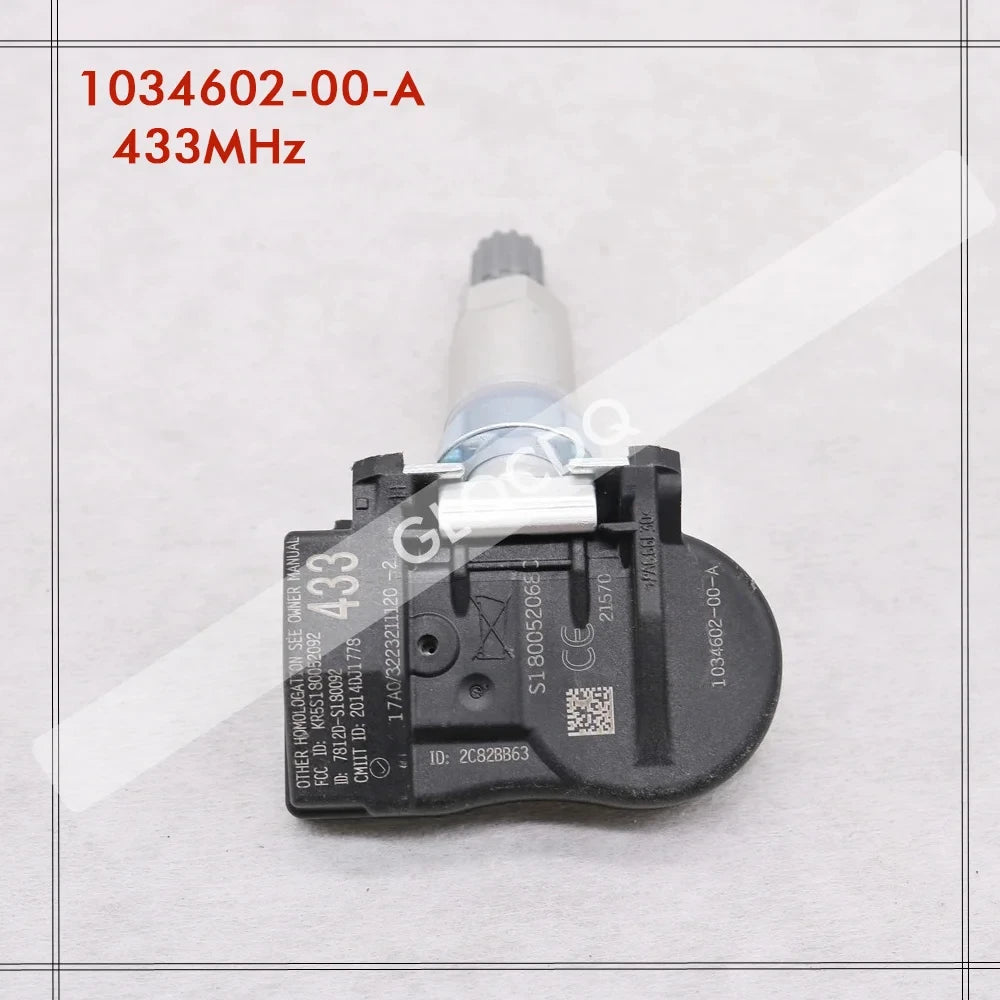 4X TPMS SENSOR For Tesla Model 3 Model S Model X 433Mhz TIRE AIR PRESSURE SENSOR 1034602-00-A 1034602-00-C 1074812-00-B