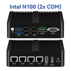 4 Ethernet Mini PC Intel N100 N2830 J1900 J4125 N5105 CPUs X86 Firewall Router Pfsense OPNSENSE Windows Linux Virtual Machine