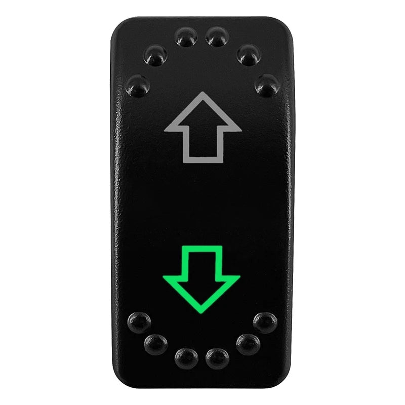 12V/24V Waterproof DPDT Momentary Rocker Switch ON-OFF-ON Arrows Winch In/Out Up/Down Toggle for Jeep, Dump Trailer, Truck, Boat