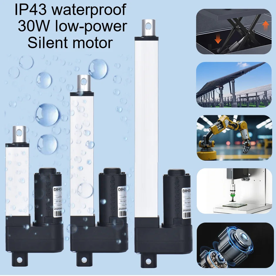 Electric Linear Actuator 1500N DC24V 30W Motor 50mm 150mm 250mm 350mm 500MM 550mm 700mm 800mm 1000mm Stroke Customized