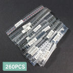 260pcs/lot SMD Diode Assorted Kit M1 M4 M7 RS1M SS14 SS24 RS1M US1M SS34 SS54 BAT54C BAT54S LL4148 22values Zener Diodes Set